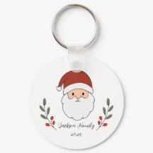 オーダーメイド もこもこサンタのクリスマスキーリング