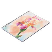 オーダーメイド アイリス 花 ピンクの花 アート ジャーナル (左側)