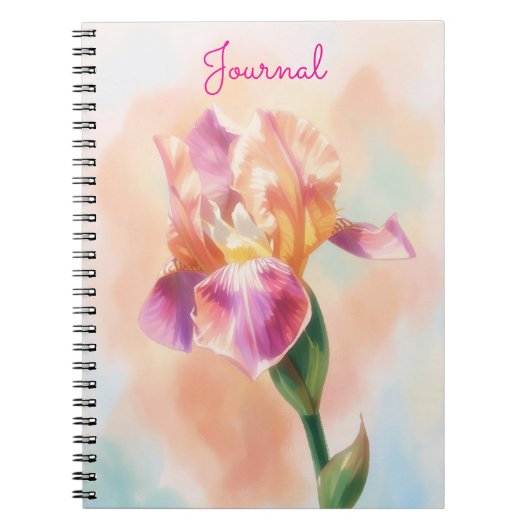 オーダーメイド アイリス 花 ピンクの花 アート ジャーナル (正面)
