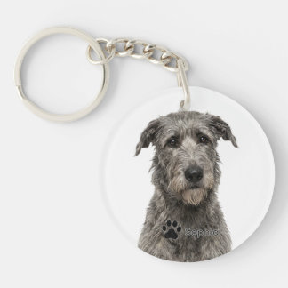 オーダーメイド アイリッシュ・ウルフハウンド グレー 犬 キーチェーン