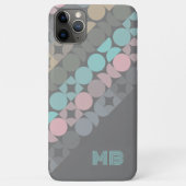 オーダーメイド アクア ピンク グレー ミッドセンチュリーアート Case-Mate iPhoneケース (裏面)