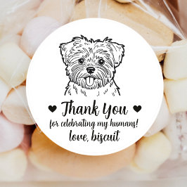 オーダーメイド アフェンピンシャー ウェディング・ステッカー ラウンドシール