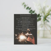 オーダーメイド アメリカ国歌 星条旗 Lyrics フラッグ ポストカード (スタンド正面)