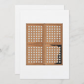 オーダーメイド アンティーク カピズ シェル 窓 パネル 招待状 (正面/裏面)