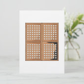 オーダーメイド アンティーク カピズ シェル 窓 パネル 招待状 (スタンド正面)