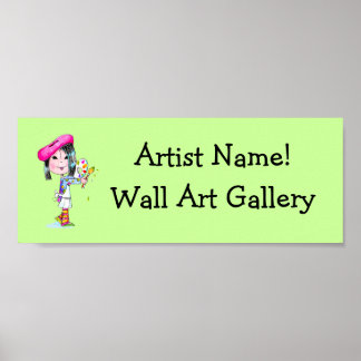 オーダーメイド・アート・ギャラリーのサイン ポスター