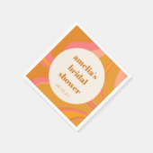 オーダーメイド イエロー オレンジ ピンク マーブル ブライダルシャワー スタンダードカクテルナプキン (角)