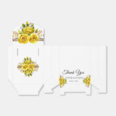 オーダーメイド イエロー フラワー オータム ウェディング アニバーサリー フェイバーボックス (折り畳みなし)