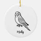 オーダーメイド インコ クリスマス セラミックオーナメント (裏面)