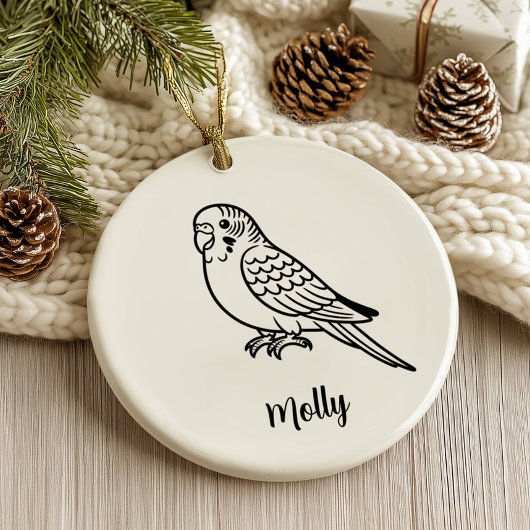 オーダーメイド インコ クリスマス セラミックオーナメント