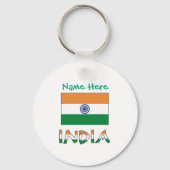 オーダーメイド インドの旗 アルミニウム キーホルダー (裏面)
