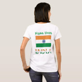 オーダーメイド インドの旗 ギフト 女性用 Tシャツ (裏面フル)
