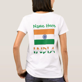 オーダーメイド インドの旗 ギフト 女性用 Tシャツ