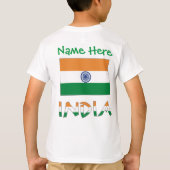 オーダーメイド インドの旗 ギフト 男の子 Tシャツ (裏面)
