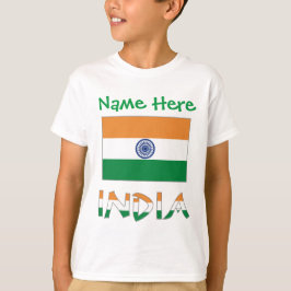 オーダーメイド インドの旗 ギフト 男の子 Tシャツ