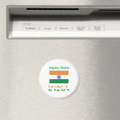 オーダーメイド インド国旗 円形 マグネット (インサイチュ (食洗機))