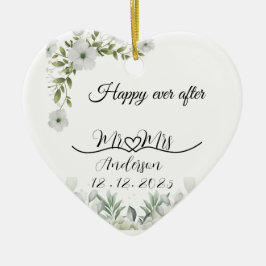 オーダーメイド ウェディングギフト Happily ever after セラミックオーナメント