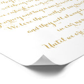 オーダーメイド ウェディングメモリアルサイン ゴールド ポスター (角)