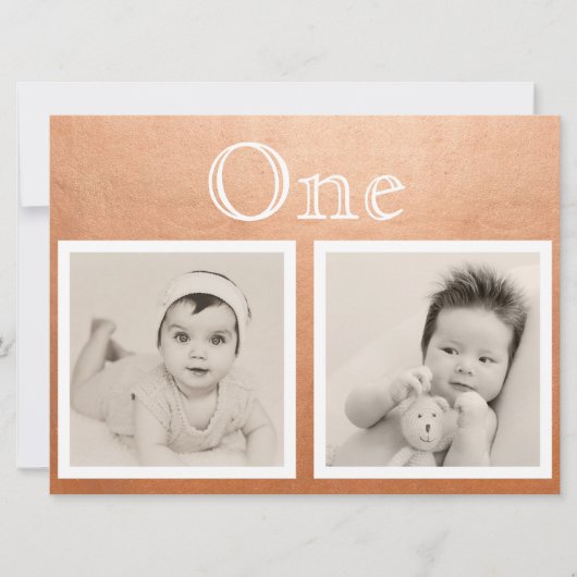 オーダーメイド ウェディング カップル 年齢 ローズゴールド テーブルナンバー (正面)