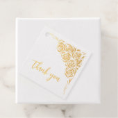 オーダーメイド ウェディング サンクス ハンドドローイング ローズ ゴールド フェイバータグ (箱)