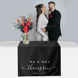 オーダーメイド ウェディング テーブルランナー Mr. & Mrs. タペストリー