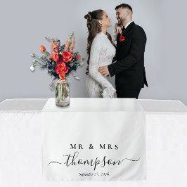 オーダーメイド ウェディング テーブルランナー Mr. & Mrs. タペストリー