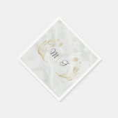 オーダーメイド ウェディング ナプキン | 新婚夫婦のイニシャル スタンダードカクテルナプキン (角)