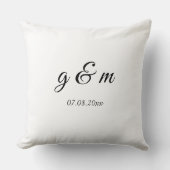 オーダーメイド ウェディング ネーム スロー ピロー - 名入れ  (正面)