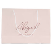 オーダーメイド ウェディング パーティー 名前 ギフト 紙袋 (裏面)