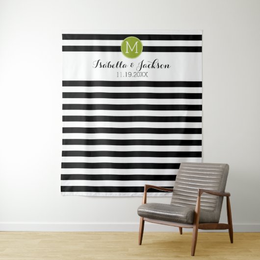 オーダーメイド ウェディング フォト 背景 新婦 新郎 モノグラム タペストリー (インサイチュ)