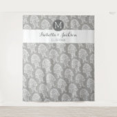 オーダーメイド ウェディング フォト 背景 新婦 新郎 モノグラム タペストリー (正面)