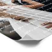 オーダーメイド ウェディング フォト & 誓いの言葉 印刷 ポスター (角)