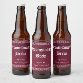 オーダーメイド ウェディング ベルベット ビールラベル