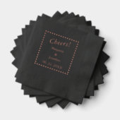 オーダーメイド ウェディング ホイルスタンプ ナプキン "Cheers" (インサイチュ (積み重ね))