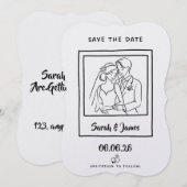 オーダーメイド ウェディング 保存日付  花婿花嫁 セーブザデート (正面/裏面)