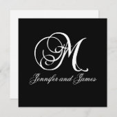 オーダーメイド ウェディング 招待状 モノグラム M 名前 (正面/裏面)