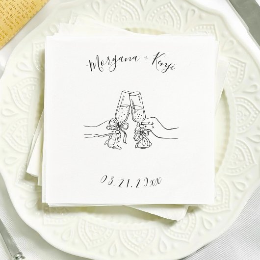 オーダーメイド ウェディング 結婚式 披露宴 ブライダルシャワー スタンダードカクテルナプキン