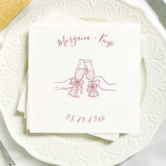オーダーメイド ウェディング 結婚式 披露宴 ブライダルシャワー スタンダードカクテルナプキン