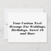 オーダーメイド ウェディング RSVP カード - レスポンス カード セット (裏面)