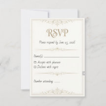 オーダーメイド ウェディング RSVP カード – 3.5x5 印刷可能