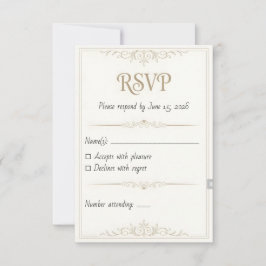 オーダーメイド ウェディング RSVP カード – 3.5x5 印刷可能