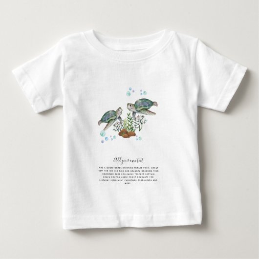 オーダーメイド　ウミガメ ベビーTシャツ (正面)