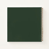 オーダーメイド エメラルドグリーン スクリプト ネーム ノートブック (裏面)
