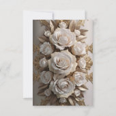 【オーダーメイド】エレガントな白い結婚式の招待状 招待状 (裏面)