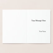 オーダーメイド エレガントな きらきらするクリスマスツリー 箔カード (内部)