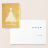 オーダーメイド エレガントな きらきらするクリスマスツリー 箔カード (ディスプレー)