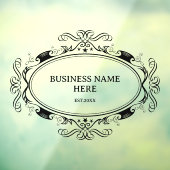 オーダーメイド エレガント オーバル フレーム ビジネス ドア ウィンドウサイン (シート3)