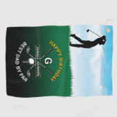 オーダーメイド エレガント ゴルフ モノグラム パーティー デザイン ゴルフタオル (横)