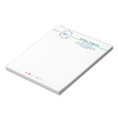 オーダーメイド エレガント ミニマル カラフル サークル アート ノートパッド (回転)