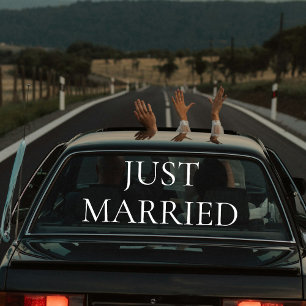 オーダーメイド エレガント 結婚しました 車 ウェディング バナー ウィンドウサイン